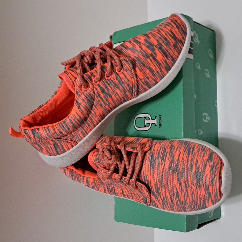 OI Sport Womens Sneakers - Casual Sz 8 Coral & Gray Color New In Box